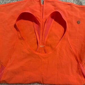 Lululemon Neon Orange Tank Top